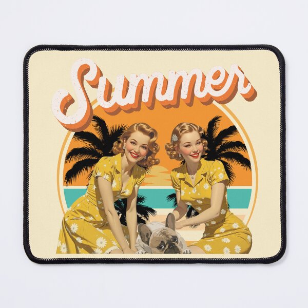 Item preview, Retro 50s Summer Vibe with French Bulldog designed and sold by SilverSeaBKK.