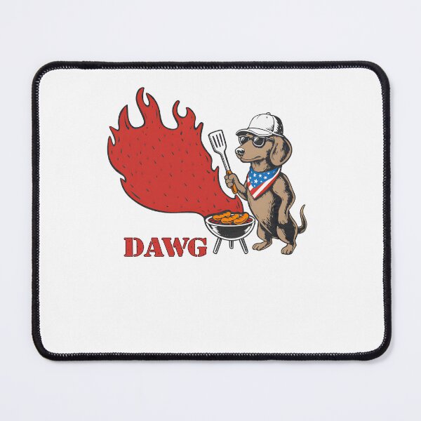 Item preview, The Dawg Behind The Grill - Funny BBQ Dog designed and sold by bumarychen.