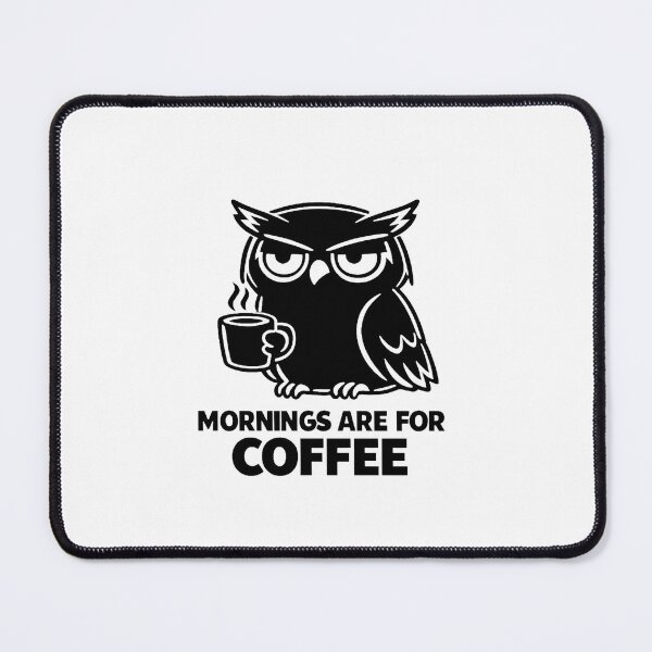 Item preview, Mornings Are For Coffee Owl Minimalist Design designed and sold by Lovestickerco.