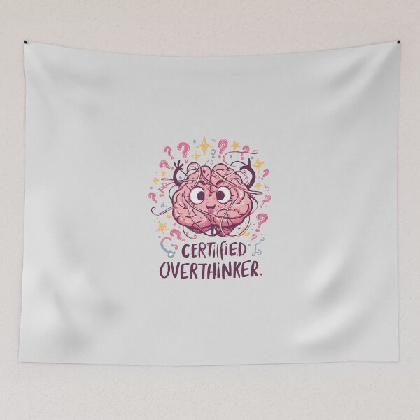 Item preview, Certified Overthinker Funny Anxiety Brain Mental Health Humor designed and sold by ConfuseLab Alt.