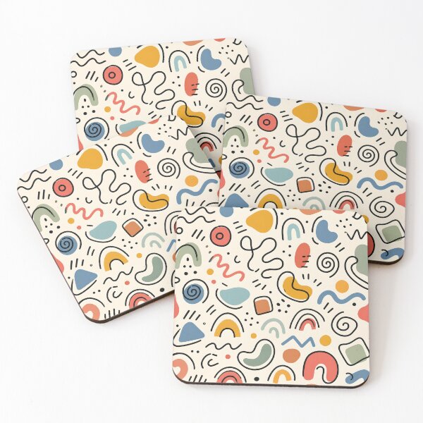 Item preview, Whimsical Retro Memphis Doodle Pattern designed and sold by aashcreat.
