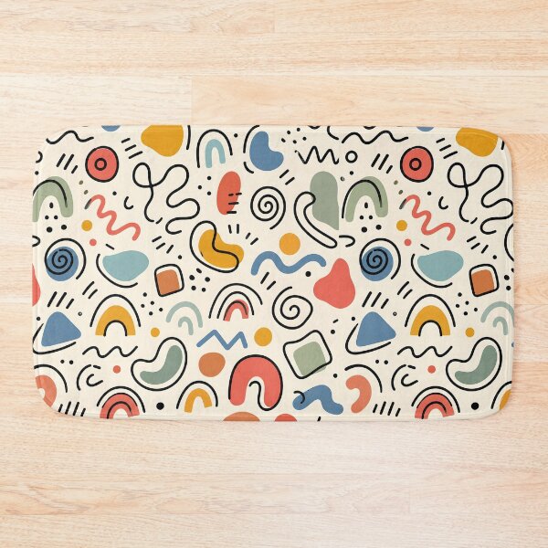 Item preview, Whimsical Retro Memphis Doodle Pattern designed and sold by aashcreat.