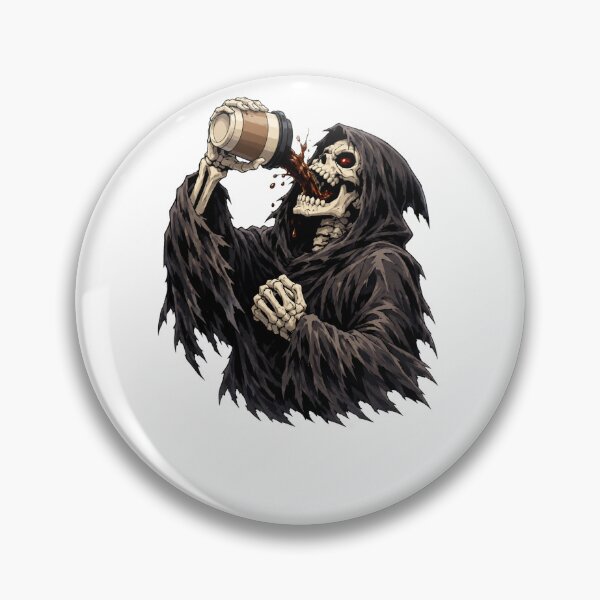 Item preview, Grim Reaper Chugging Coffee  designed and sold by spencestees.