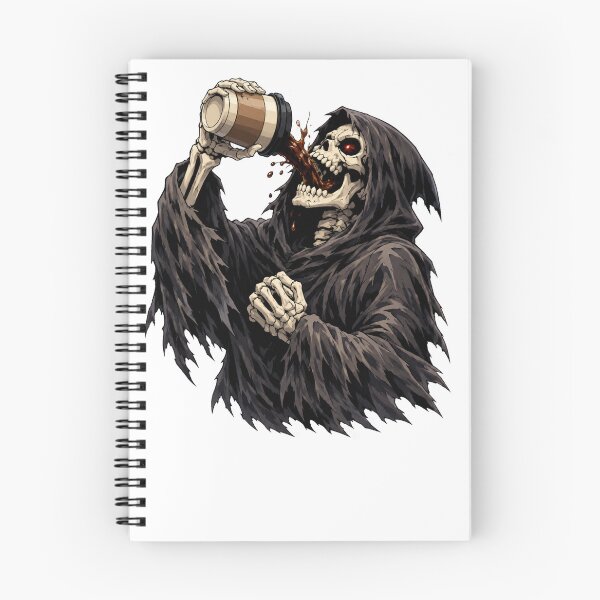 Item preview, Grim Reaper Chugging Coffee  designed and sold by spencestees.