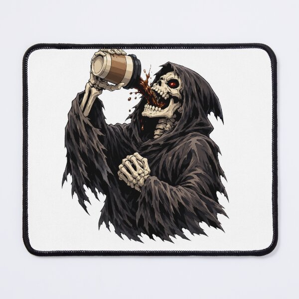 Item preview, Grim Reaper Chugging Coffee designed and sold by spencestees.