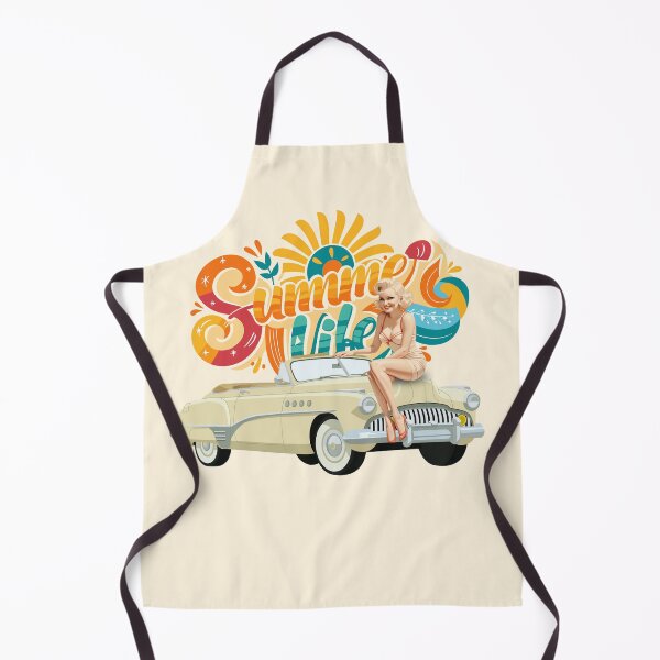 Item preview, Summer Life Retro Pinup Girl Convertible Car Graphic designed and sold by SilverSeaBKK.