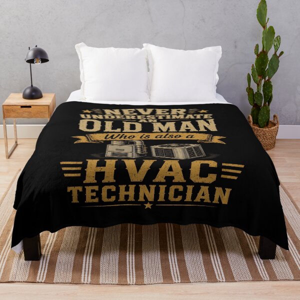 Item preview, Never Underestimate an Old Man HVAC Technician designed and sold by zoes-ink.