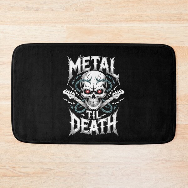 Item preview, Metal Til Death Skull and Crossed Guitars Heavy Metal Fan Gift designed and sold by Say It With Ink.