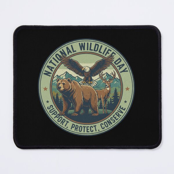 Item preview, National Wildlife Day – Support, Protect, and Conserve Wildlife for a Sustainable Future designed and sold by PGRprint.