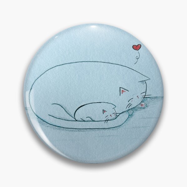 Item preview, A Nap Together - Cute White Cat Mixed Media - Day 123 of 365  designed and sold by BeeandKiwi.