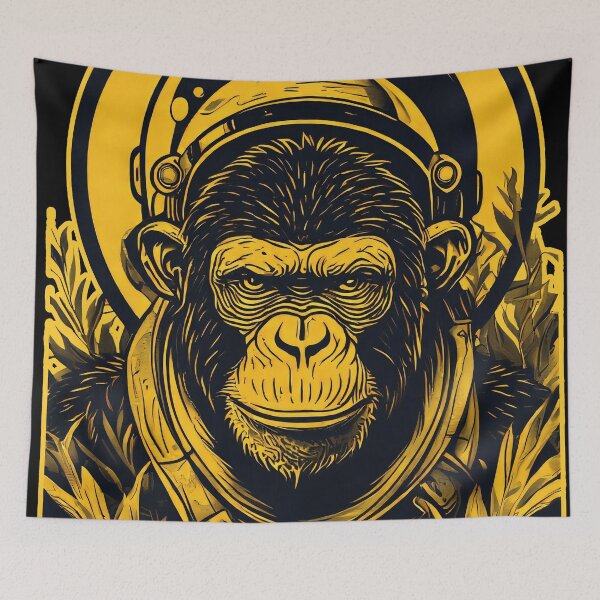 Item preview, yellow chimp astronaut designed and sold by aliraweb.