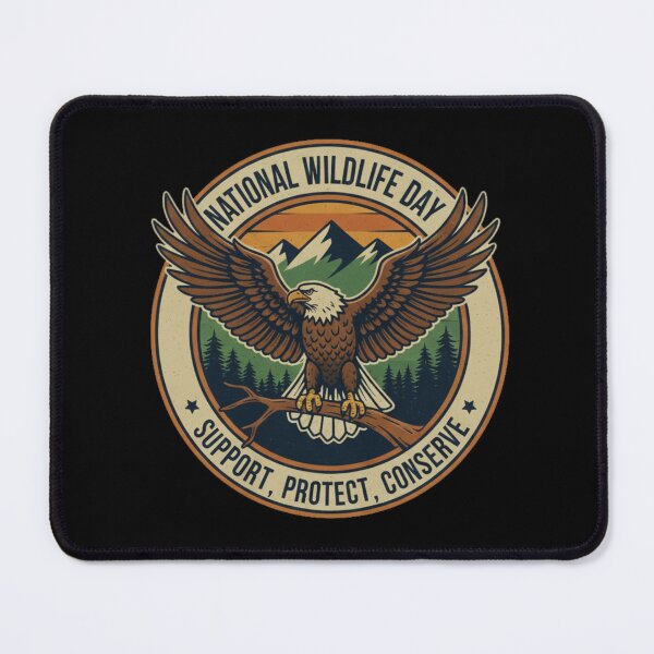 Item preview, National Wildlife Day – Support, Protect, and Conserve designed and sold by PGRprint.