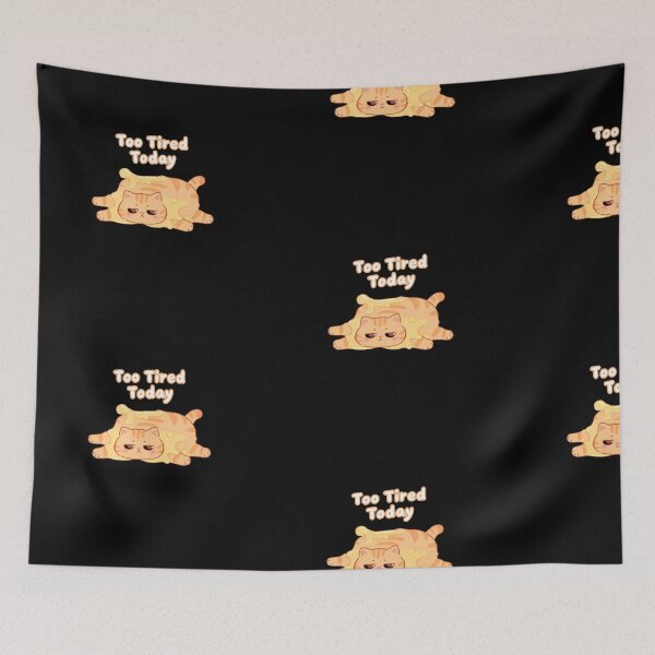Item preview, Too Tired Today-Cute Melting Orange Cat Sticker designed and sold by carestazafeli.