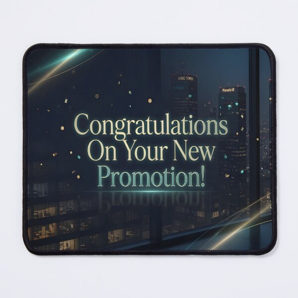 Item preview, Congratulations On Your New Promotion Luxury Executive Cityscape Art designed and sold by DreamyWallVibes.