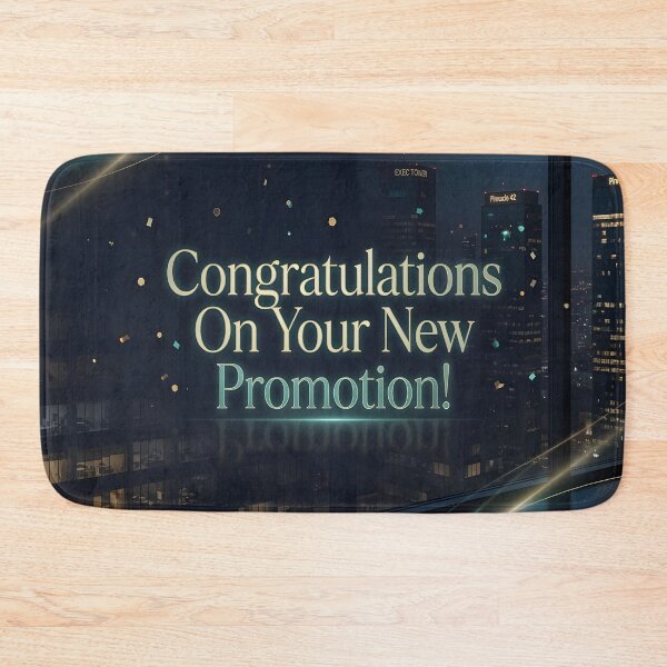 Item preview, Congratulations On Your New Promotion Luxury Executive Cityscape Art designed and sold by DreamyWallVibes.