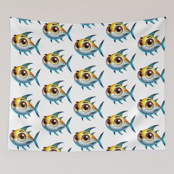 Item preview, Adorable Amberjack Fish designed and sold by Sillytoe.