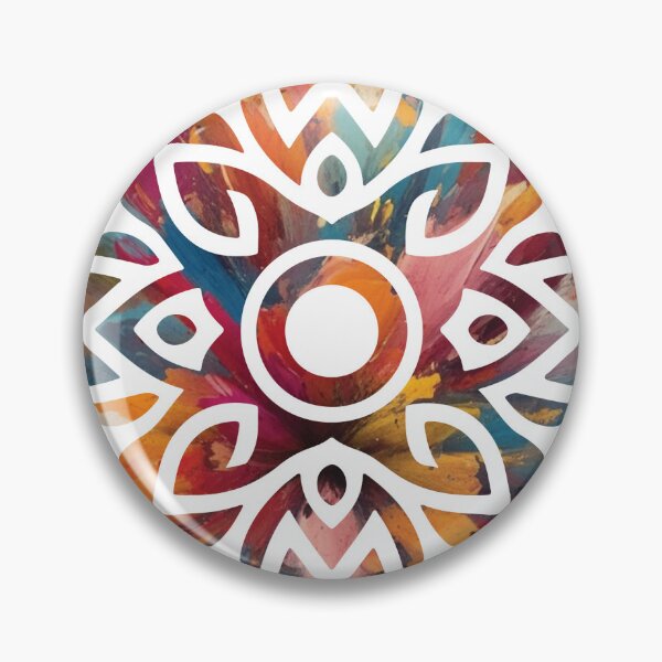 Item preview, Colorful Tribal Bloom Geometric Flower Art designed and sold by Osmose-Studio ⭐⭐⭐⭐⭐.