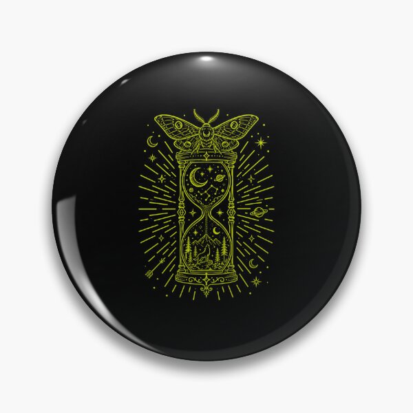 Item preview, Death's Head Moth Hourglass Celestial Wolf Howling Moon Occult designed and sold by bosamji.