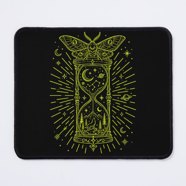 Item preview, Death's Head Moth Hourglass Celestial Wolf Howling Moon Occult designed and sold by bosamji.