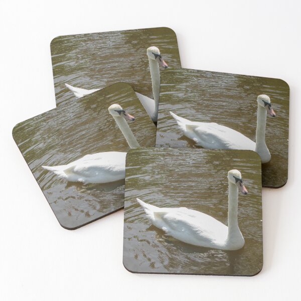 Item preview, Mute Swan Portrait | Elegant White Bird Lake Wildlife Fine Art Print designed and sold by Ross.A.Campbell.