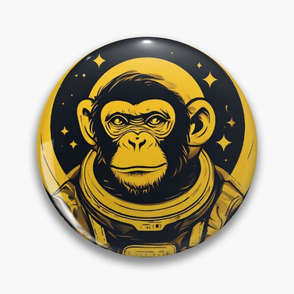 Item preview, space yellow chimp designed and sold by aliraweb.