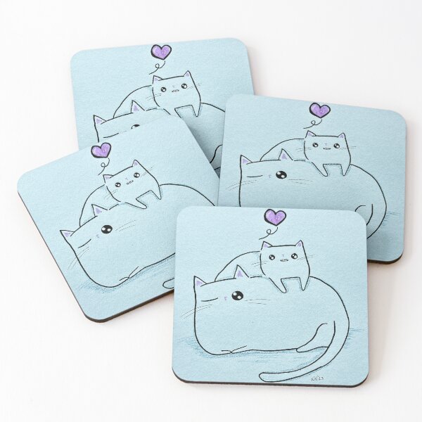 Item preview, Play Fight - Cute White Cat Mixed Media - Day 137 of 365  designed and sold by BeeandKiwi.