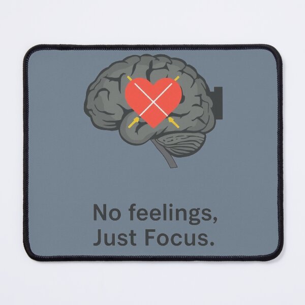 Item preview, No Feelings Just Focus Stoic Brain Logic Over Emotion Graphic designed and sold by ConfuseLab Alt.