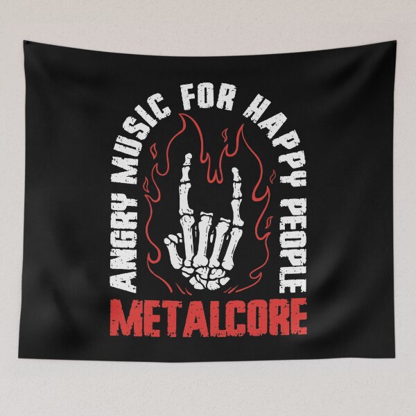 Item preview, Metalcore Angry Music for Happy People Funny Metalcore Fan Gift designed and sold by Say It With Ink.