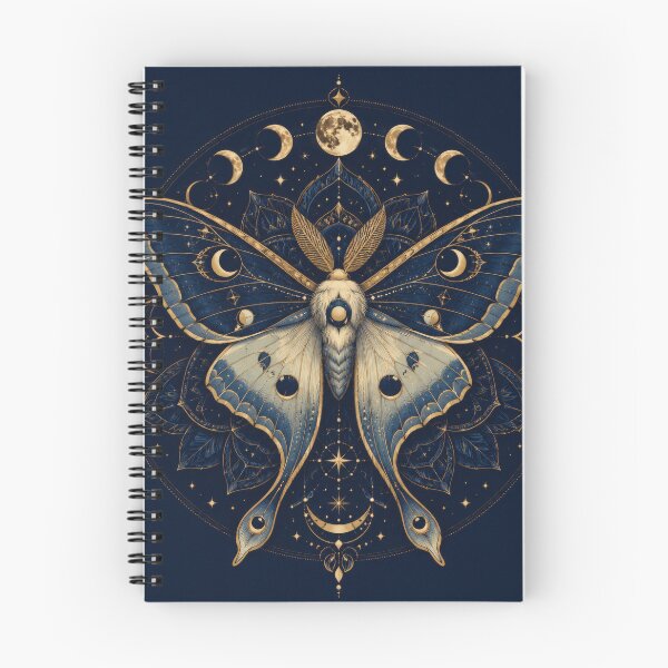 Item preview, Celestial Moth and Moon Phases — Mystical Art Print designed and sold by Drateyo.