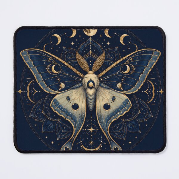 Item preview, Celestial Moth and Moon Phases — Mystical Art Print designed and sold by Drateyo.