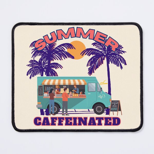 Item preview, Summer Coffee Shop Mobile Truck Vintage Retro Sunset Graphic designed and sold by SilverSeaBKK.