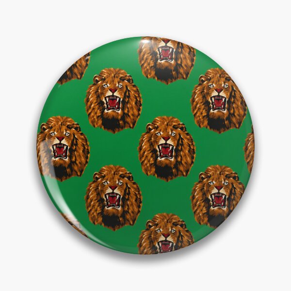 Item preview, Traditional Green Isiagu Lion Head Fabric Inspired Print designed and sold by Harcourt Fabrics.
