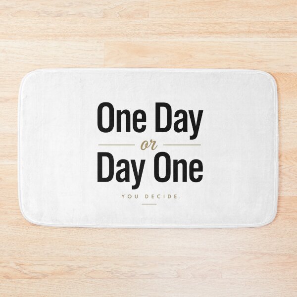 Item preview, One Day or Day One | Motivational Minimalist Quote designed and sold by Irene Catchmind.