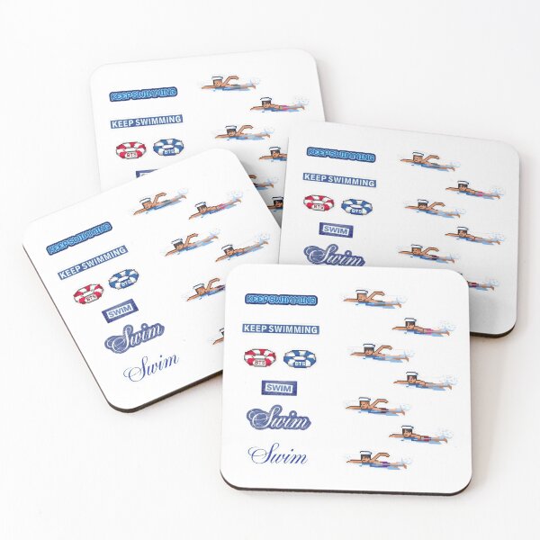 Item preview, Retro Pixel Swimmer and BTS Lifebuoy Sticker Pack designed and sold by moamaxshop.