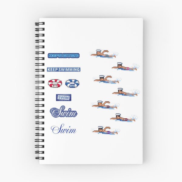 Item preview, Retro Pixel Swimmer and BTS Lifebuoy Sticker Pack designed and sold by moamaxshop.