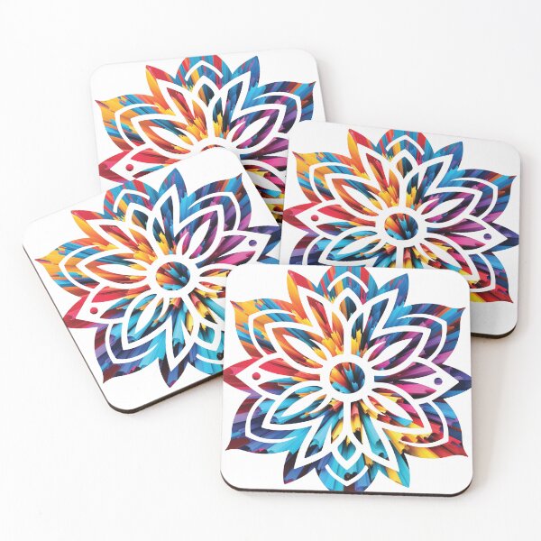 Item preview, Abstract Prism Bloom Geometric Flower Art designed and sold by Osmose-Studio.