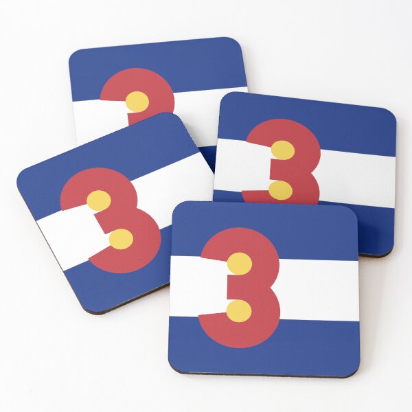 Item preview, Colorado Flag - Number 3 (Three) designed and sold by FlagFontCO.