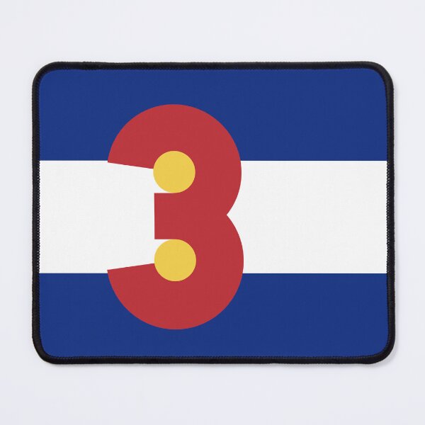 Item preview, Colorado Flag - Number 3 (Three) designed and sold by FlagFontCO.