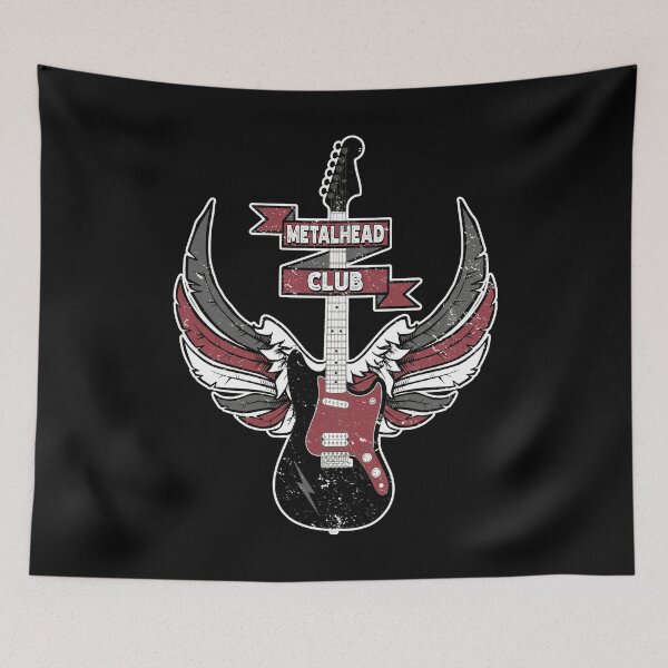 Item preview, Metalhead Club Heavy Metal Fan Gift Guitar and Wings designed and sold by Say It With Ink.
