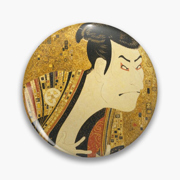 Item preview, Golden Ukiyo-e Kabuki Actor Art 写楽オマージュ designed and sold by hepcat-plus.