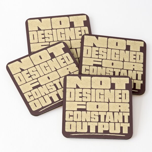 Item preview, Not Designed For Constant Output Anti Burnout Streetwear Tee designed and sold by PhylonBoxx.