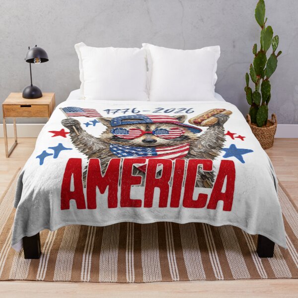 Item preview, America Raccoon Hot Dog Patriotic USA designed and sold by EvrmoodCo.