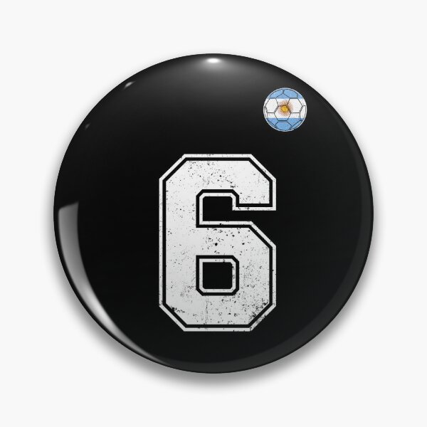 Item preview, Number 6 Argentina Flag Football Fan designed and sold by RoyesButler.