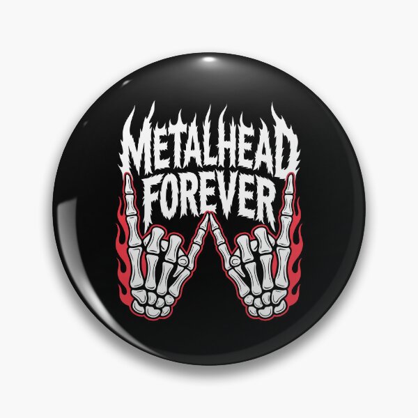 Item preview, Metalhead Forever Heavy Metal Fan Gift Skeleton Hands and Flames designed and sold by Say It With Ink.
