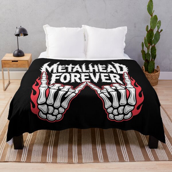 Item preview, Metalhead Forever Heavy Metal Fan Gift Skeleton Hands and Flames designed and sold by Say It With Ink.