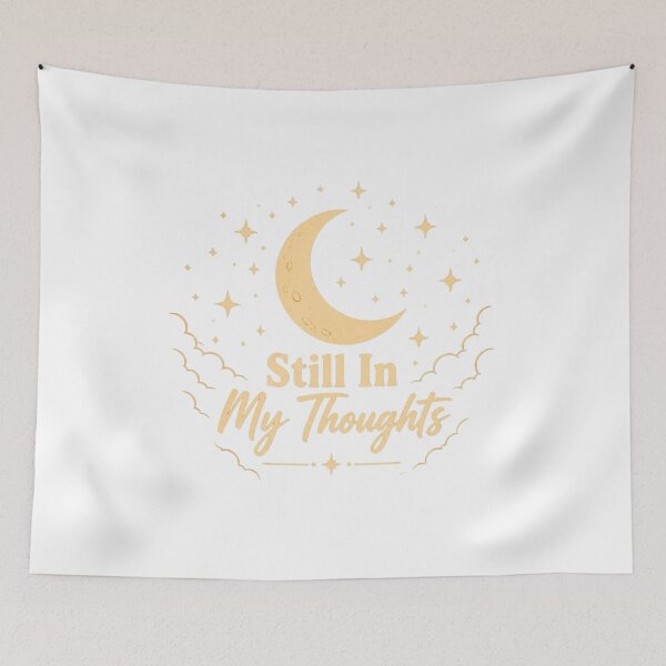 Item preview, Still In My Thoughts Moon Aesthetic Minimal Design designed and sold by Lovestickerco.
