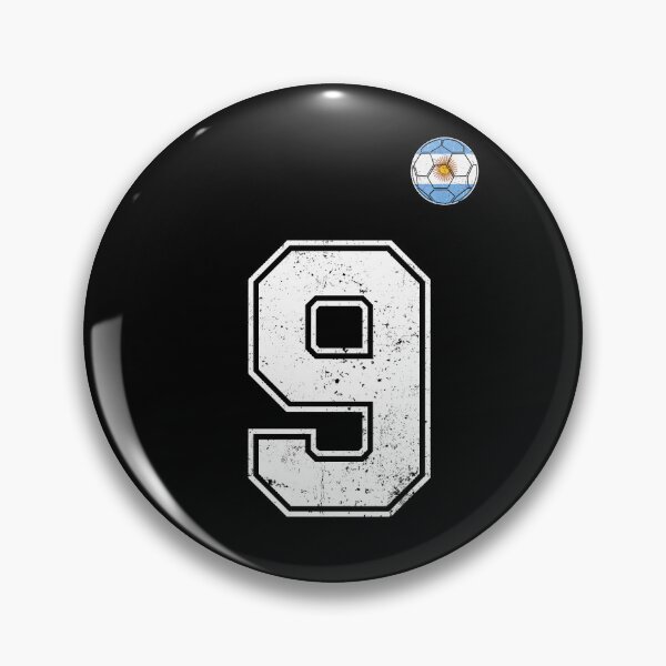 Item preview, Number 9 Argentina Flag Football Fan designed and sold by RoyesButler.