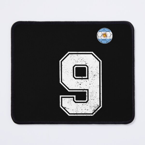 Item preview, Number 9 Argentina Flag Football Fan designed and sold by RoyesButler.