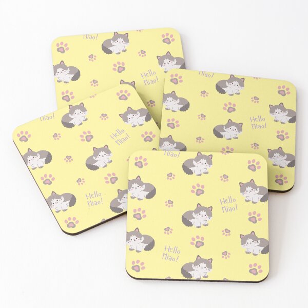 Item preview, Kawaii Cat Pastel Seamless Pattern Design designed and sold by NadDot.