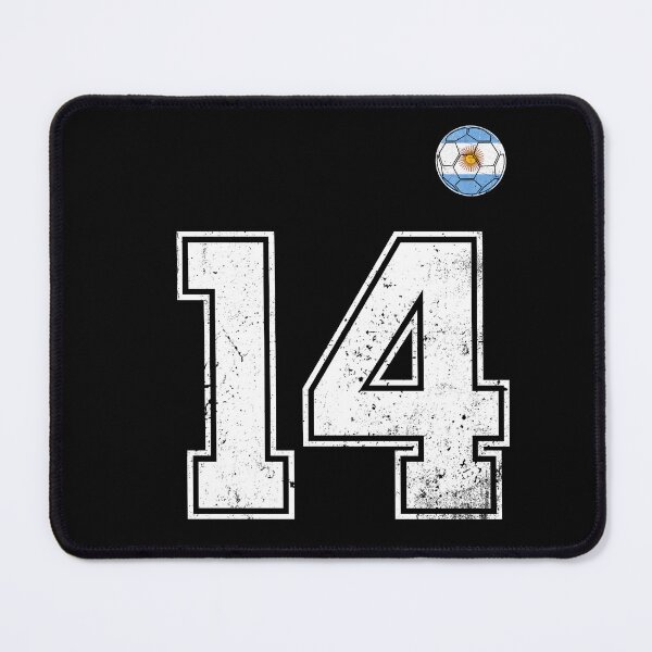 Item preview, Number 14 Argentina Flag Football Fan designed and sold by RoyesButler.